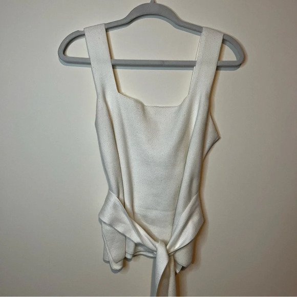 ANTHROPOLOGIE Harlow White Belted Knit Tank Top - Picture 5 of 10